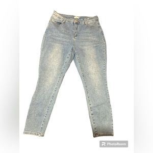 Rue 21+ Blue Skinny Jeans Size 14